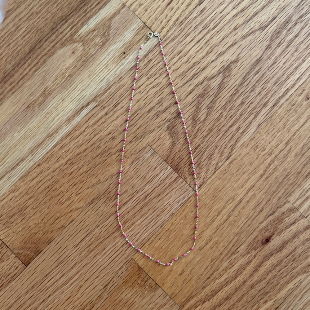 14K Yellow Gold & Enamel Beaded Cable Chain Necklace - Picture 2 of 3